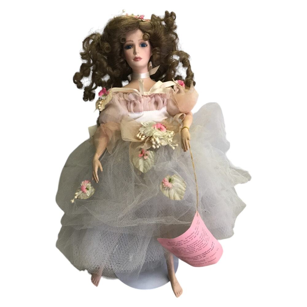 Effanbee Doll Company P253 Ballerina Porcekain Doll Collection Floral Dress